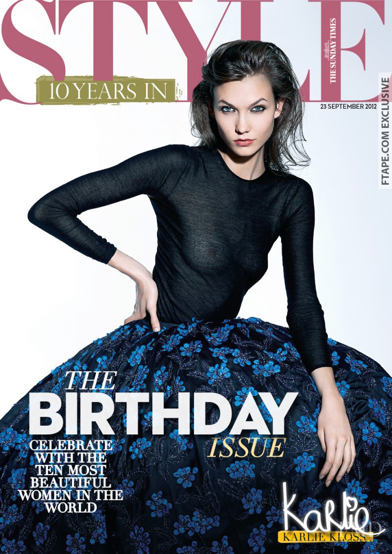 Karlie Kloss featured on the The Sunday Times Style cover from September 2012