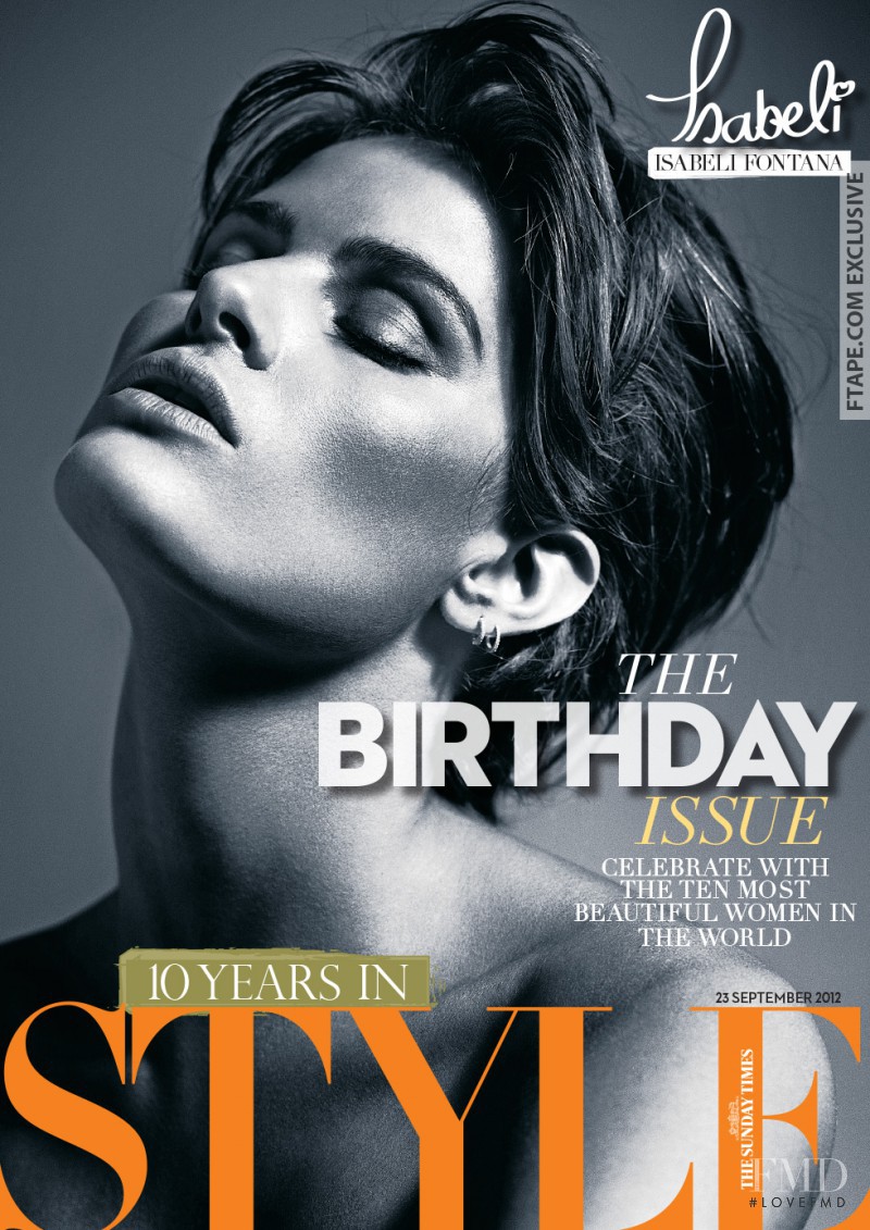 Isabeli Fontana featured on the The Sunday Times Style cover from September 2012