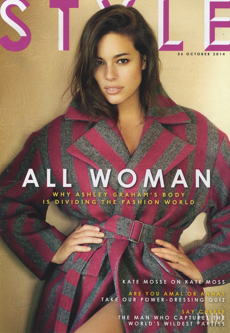 Ashley Graham featured on the The Sunday Times Style cover from October 2014