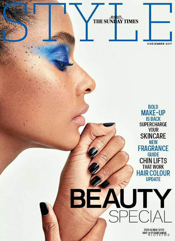 Karly Loyce featured on the The Sunday Times Style cover from December 2017