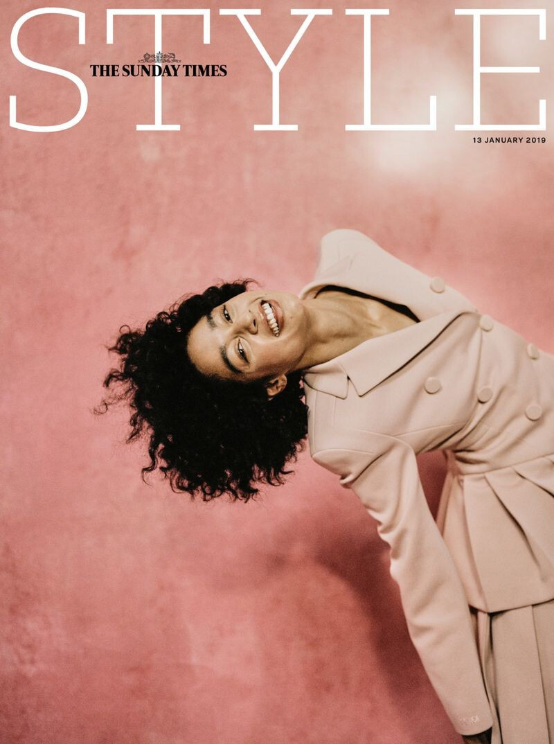 Damaris Goddrie featured on the The Sunday Times Style cover from January 2018