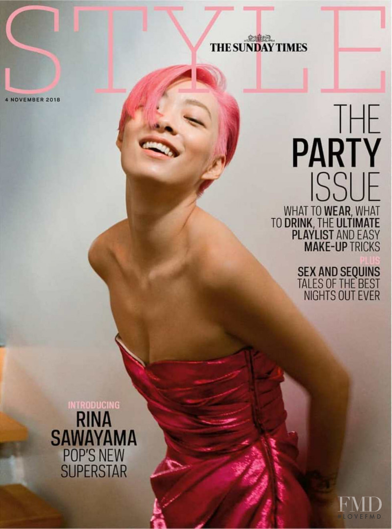 Rina Sawayama featured on the The Sunday Times Style cover from November 2018
