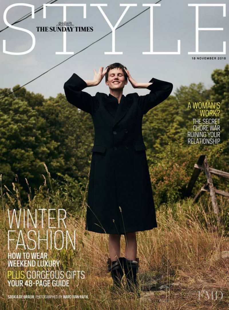 Saskia de Brauw featured on the The Sunday Times Style cover from November 2018