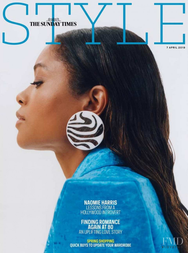 Naomi Harris featured on the The Sunday Times Style cover from April 2019