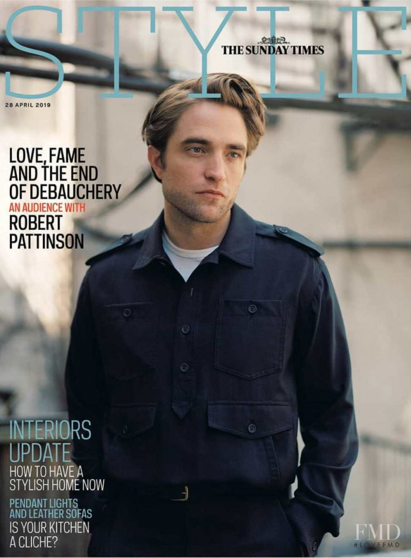 Robert Pattinson featured on the The Sunday Times Style cover from April 2019