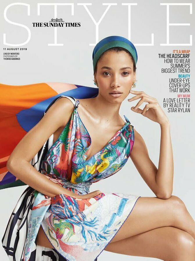 Lineisy Montero featured on the The Sunday Times Style cover from August 2019