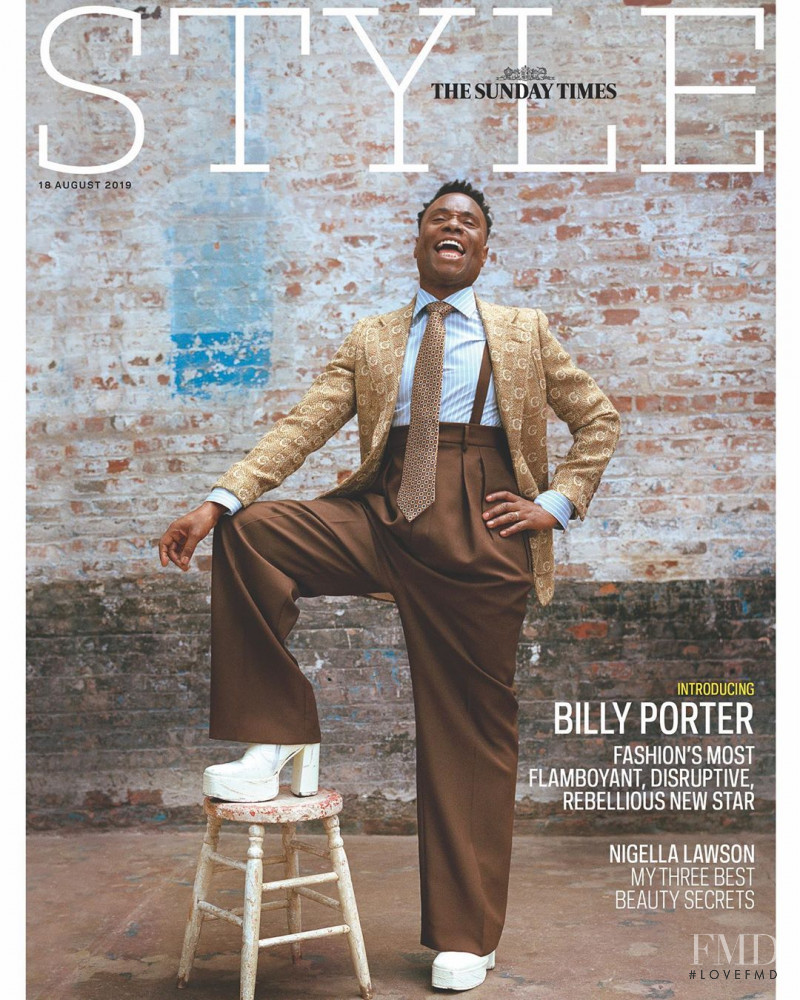 Billy Porter featured on the The Sunday Times Style cover from August 2019