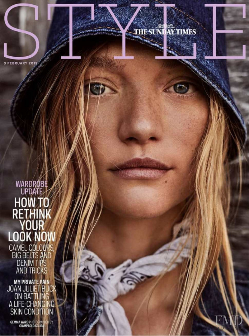 Gemma Ward featured on the The Sunday Times Style cover from February 2019