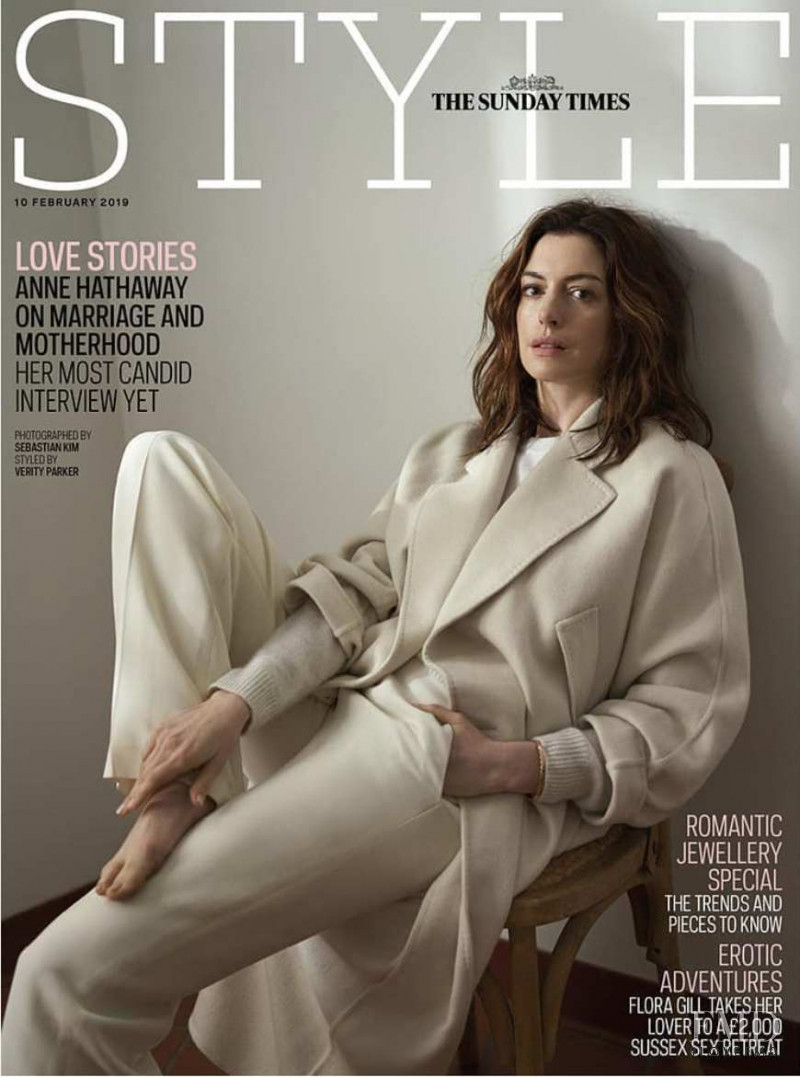 Anne Hathaway featured on the The Sunday Times Style cover from February 2019