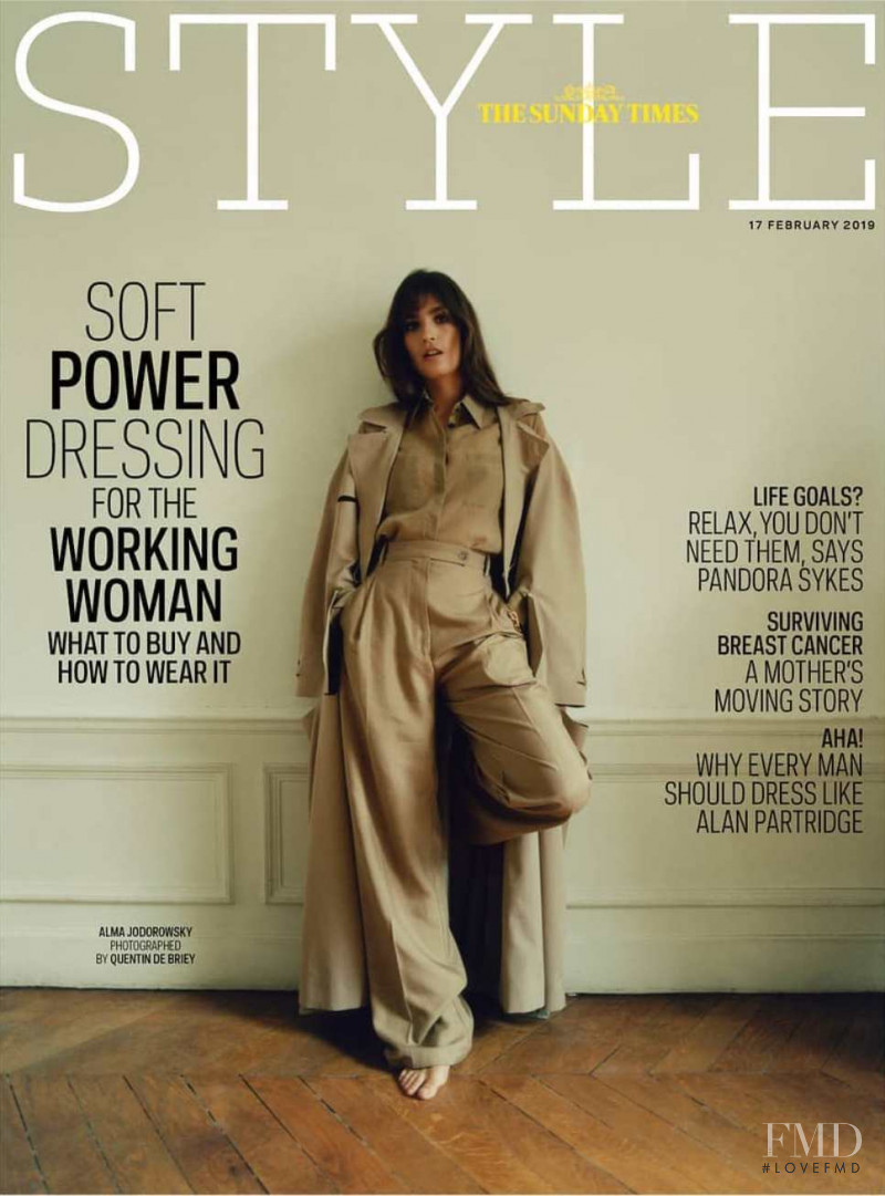 Alma Jodorowsky featured on the The Sunday Times Style cover from February 2019