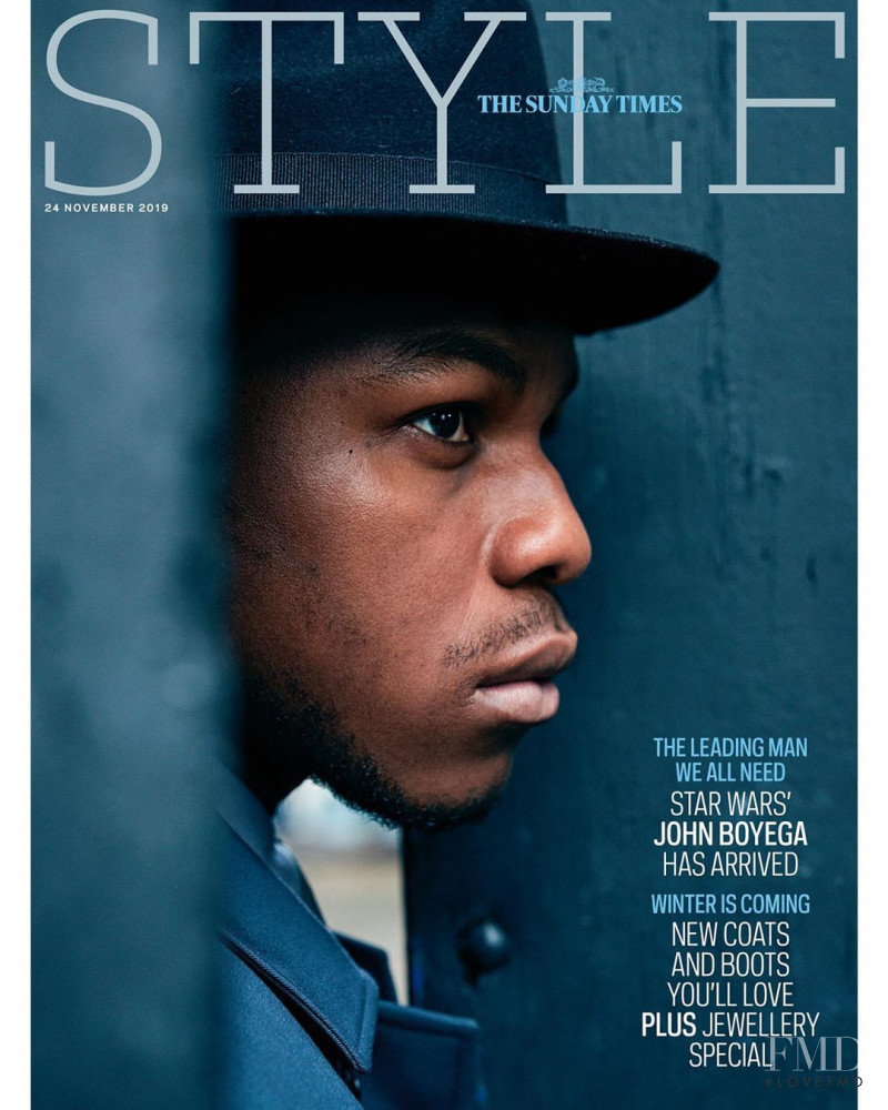 John Boyega featured on the The Sunday Times Style cover from November 2019