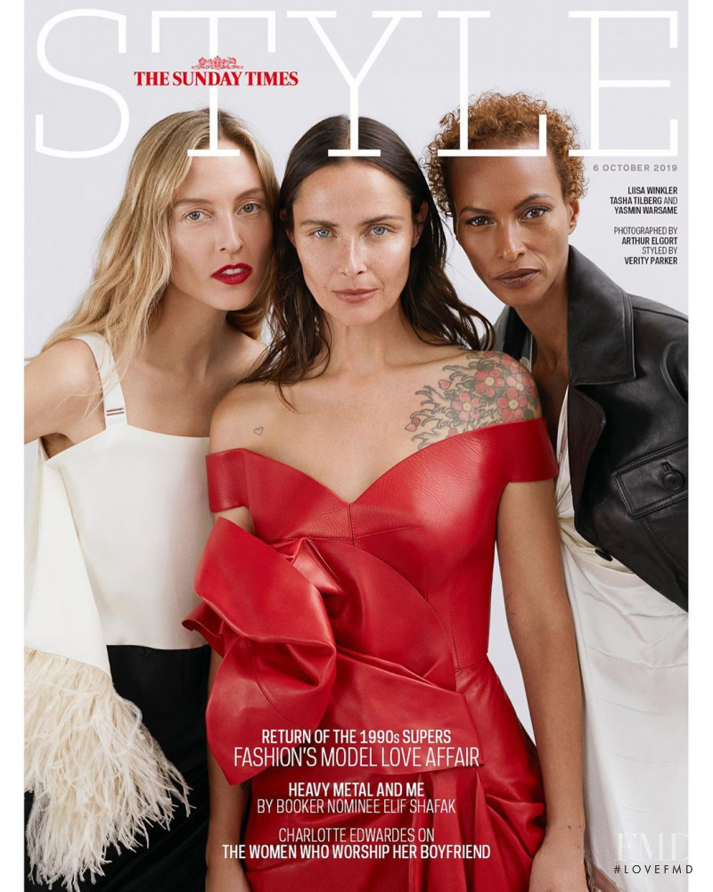 Liisa Winkler, Tasha Tilberg, Yasmin Warsame featured on the The Sunday Times Style cover from October 2019
