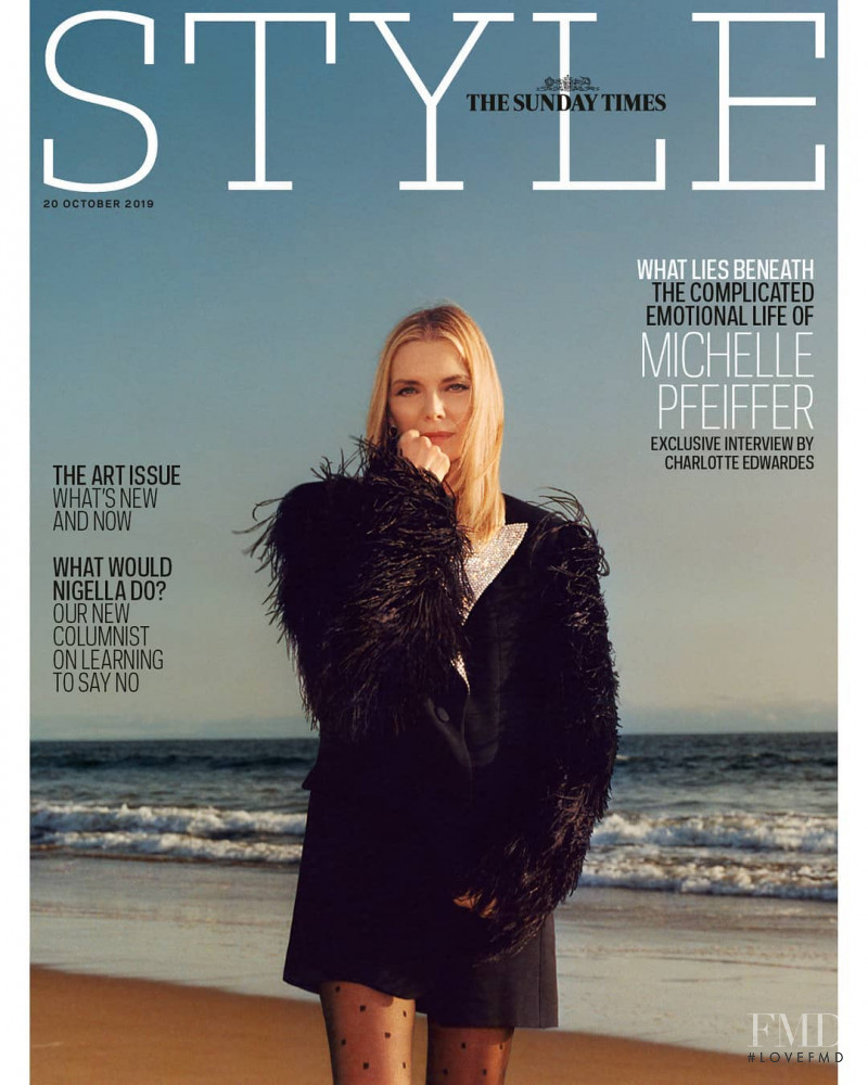 Michelle Pffeiffer featured on the The Sunday Times Style cover from October 2019
