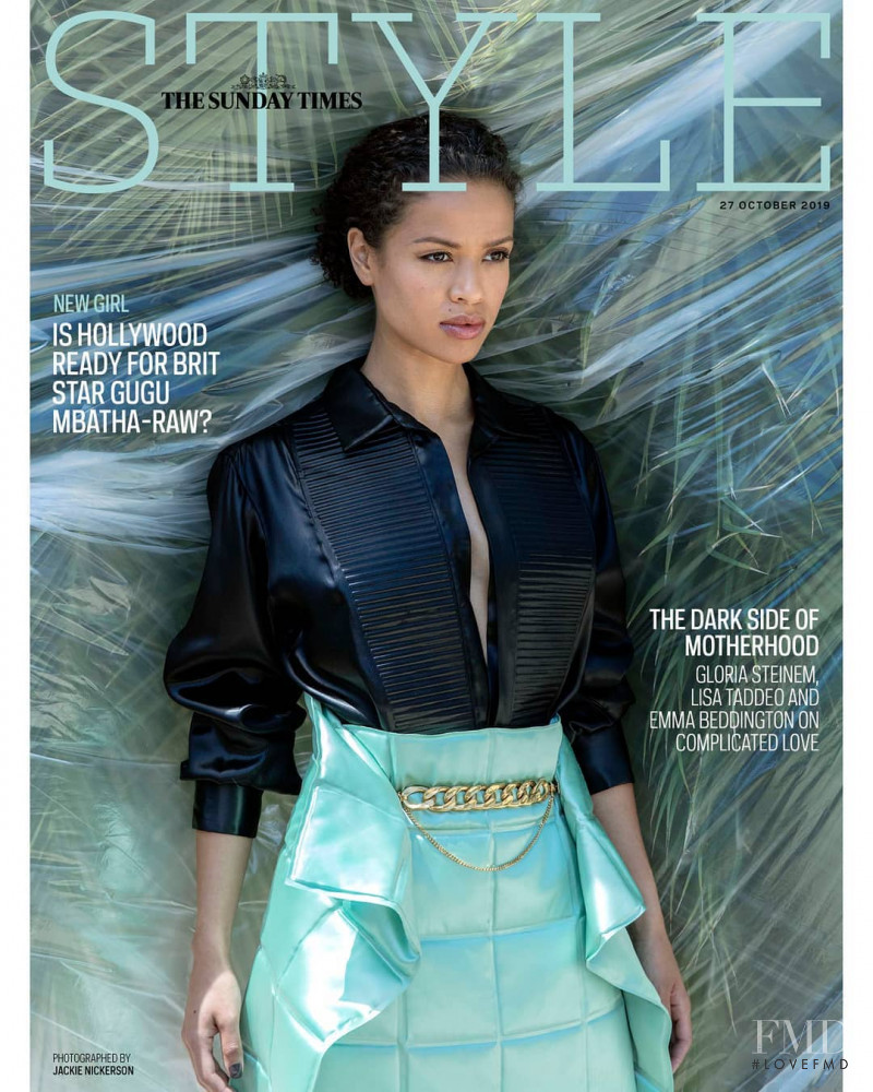 Gugu Mbatha-Raw featured on the The Sunday Times Style cover from October 2019