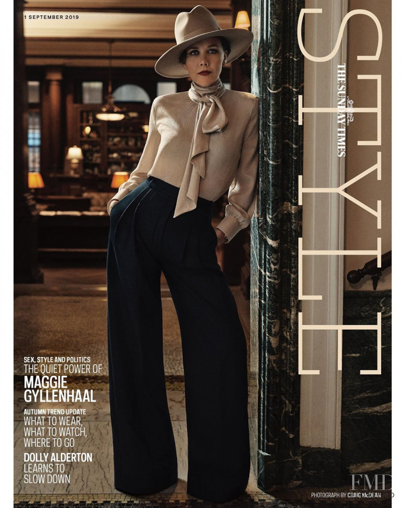 Maggie Gyllenhaal featured on the The Sunday Times Style cover from September 2019