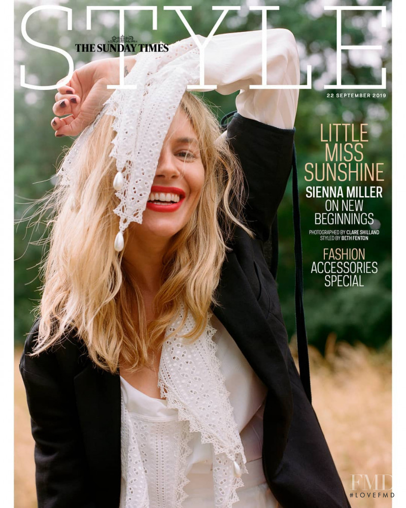 Sienna Miller featured on the The Sunday Times Style cover from September 2019