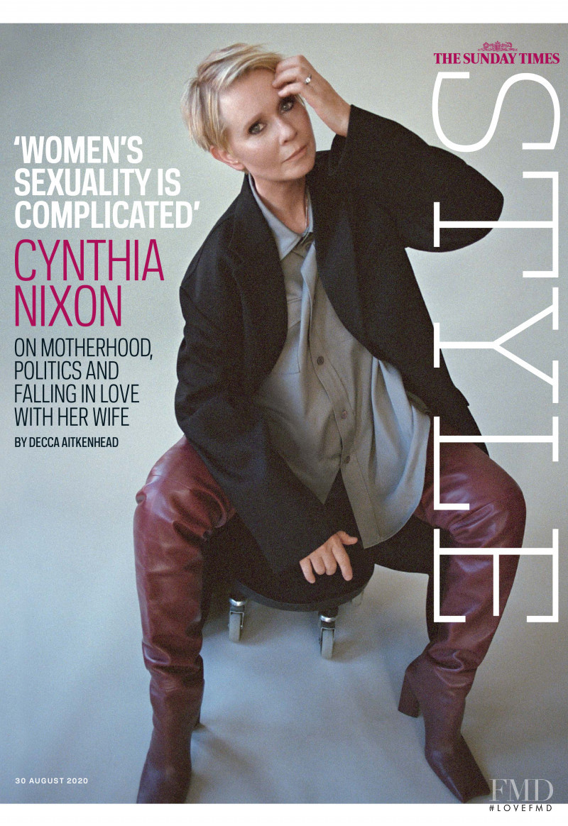 Cynthia Nixon featured on the The Sunday Times Style cover from August 2020