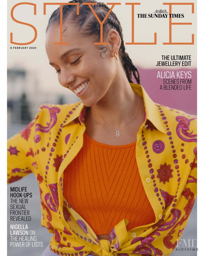 Alicia Keys featured on the The Sunday Times Style cover from February 2020