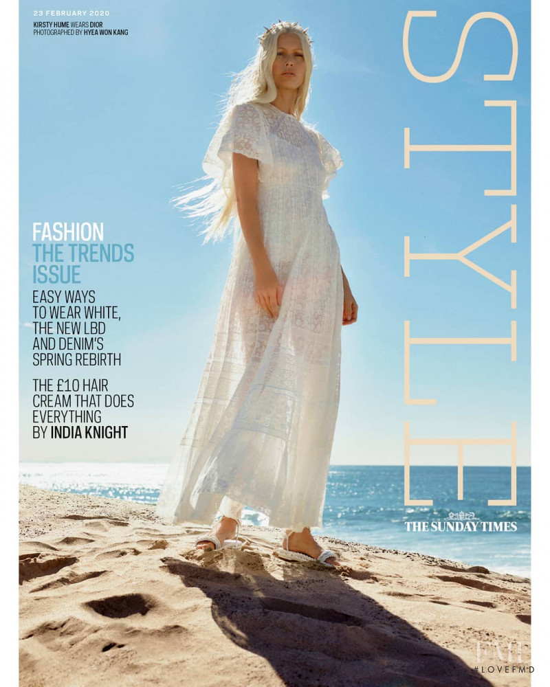 Kirsty Hume featured on the The Sunday Times Style cover from February 2020