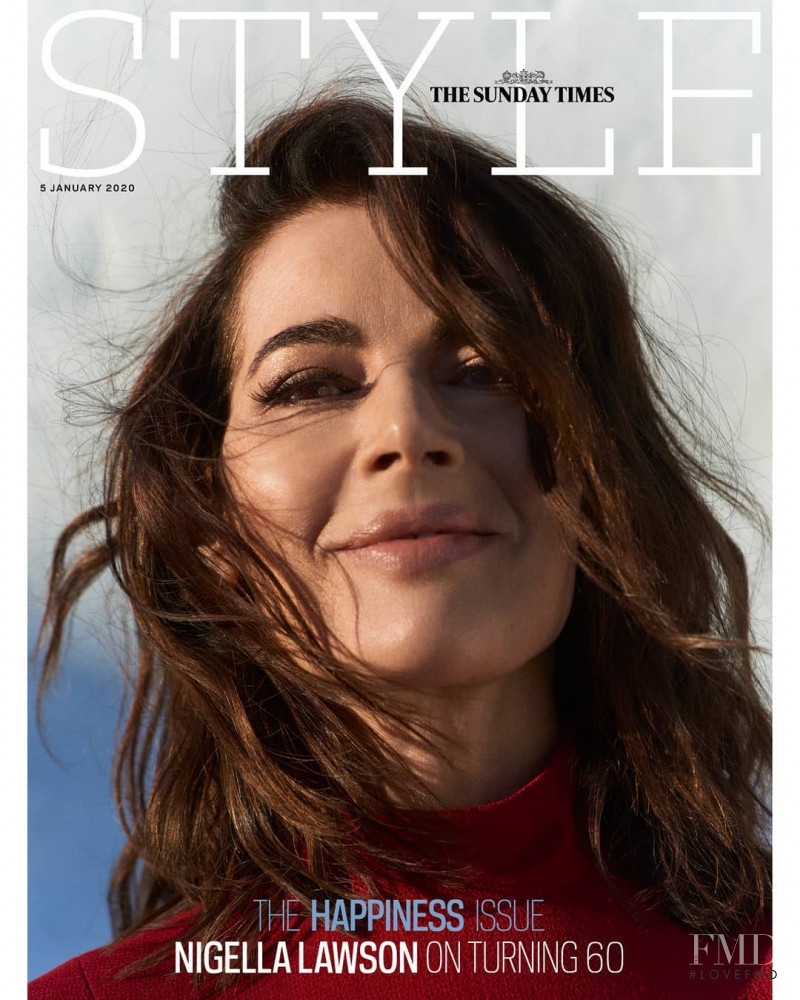 Nigella Lawson featured on the The Sunday Times Style cover from January 2020