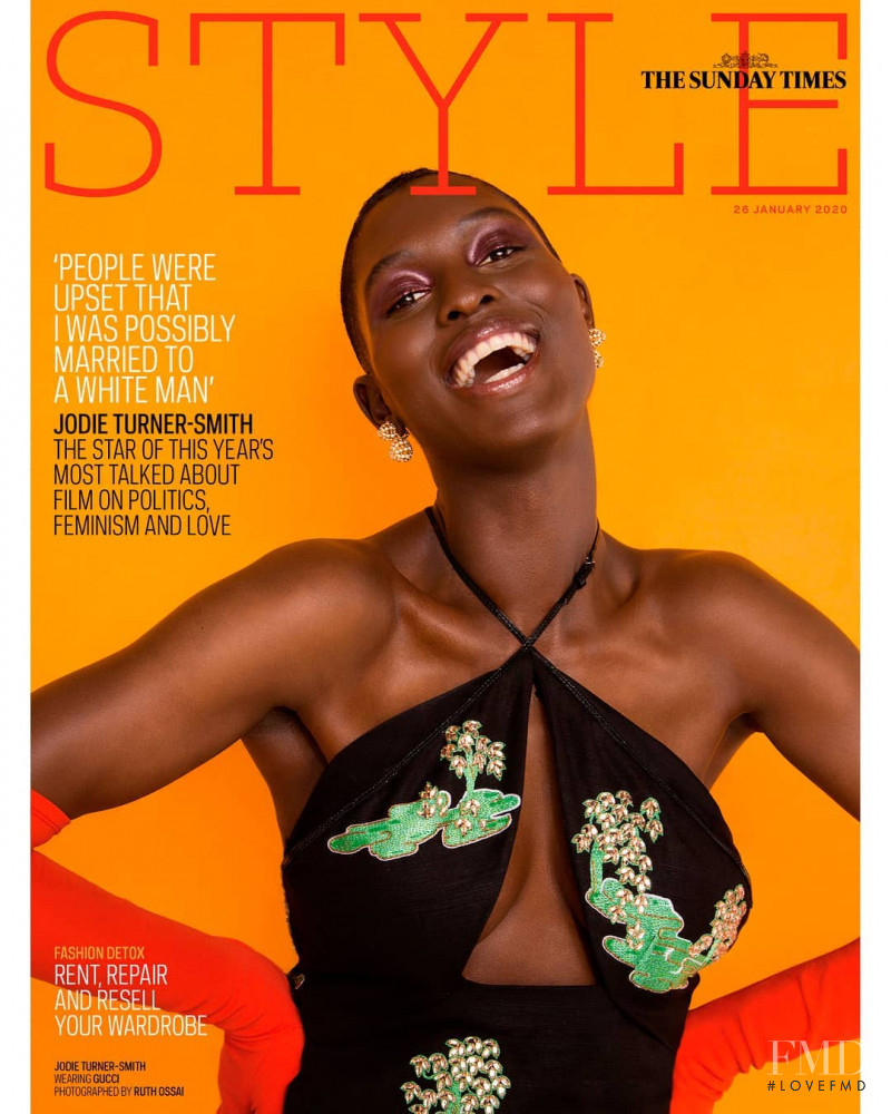 Jodie Turner-Smith featured on the The Sunday Times Style cover from January 2020