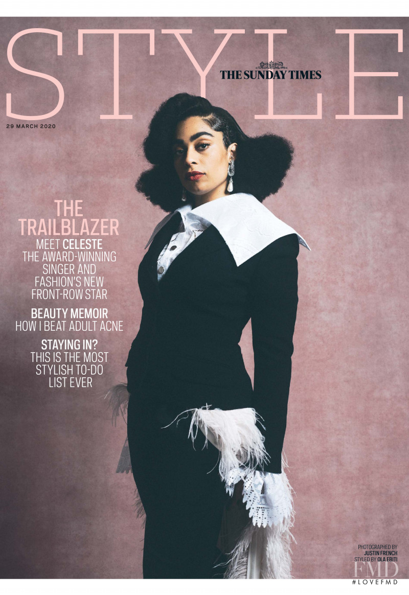 Celeste featured on the The Sunday Times Style cover from March 2020