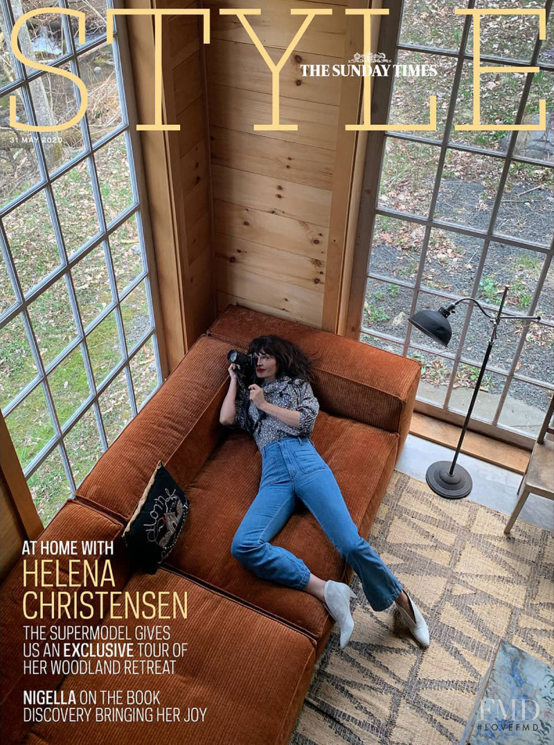 Helena Christensen featured on the The Sunday Times Style cover from May 2020