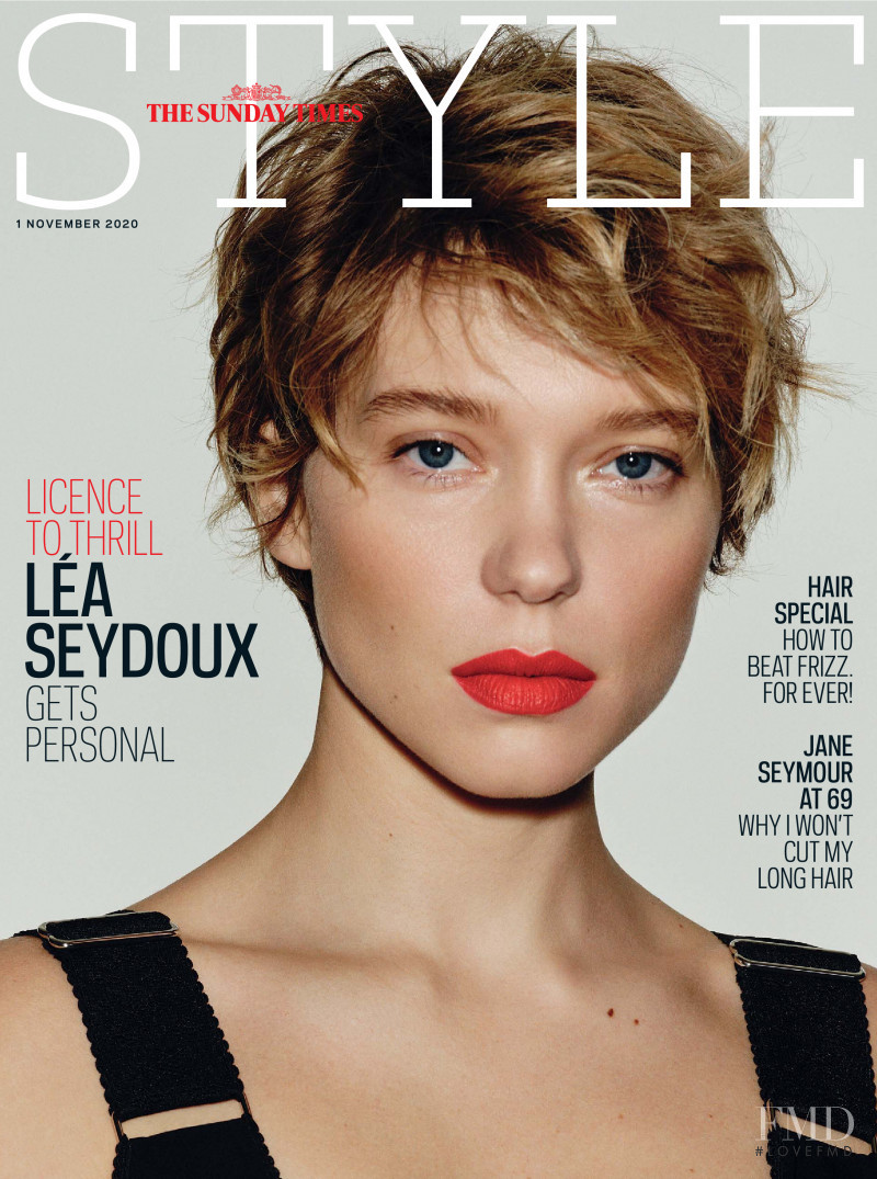 Léa Seydoux featured on the The Sunday Times Style cover from November 2020