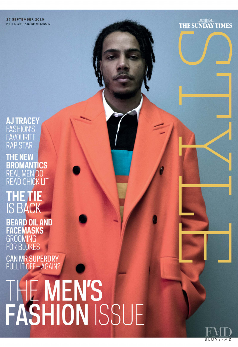 AJ Tracey featured on the The Sunday Times Style cover from September 2020