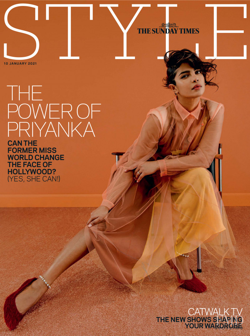 Priyanka Chopra featured on the The Sunday Times Style cover from January 2021