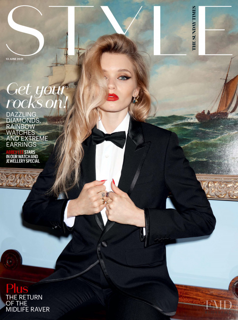 Abbey Lee Kershaw featured on the The Sunday Times Style cover from June 2021