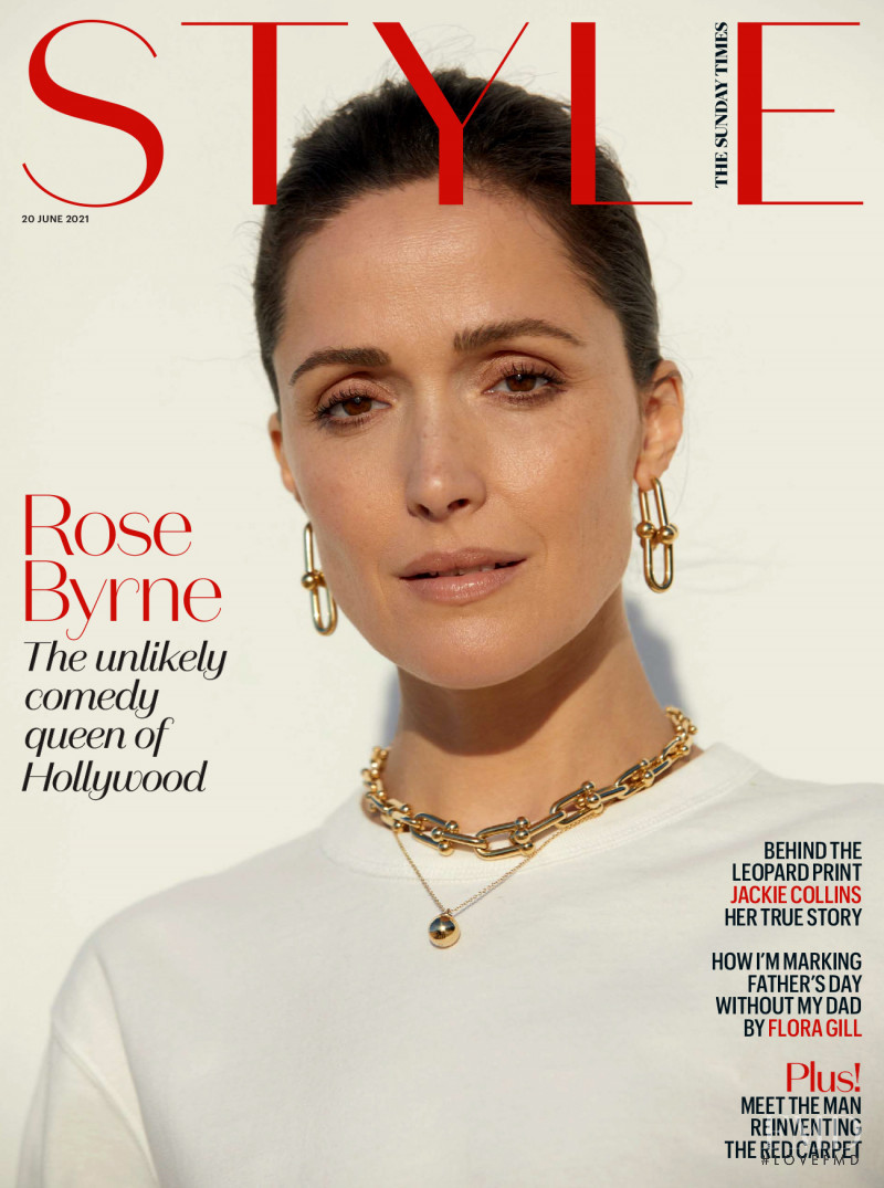Rose Byrne featured on the The Sunday Times Style cover from June 2021