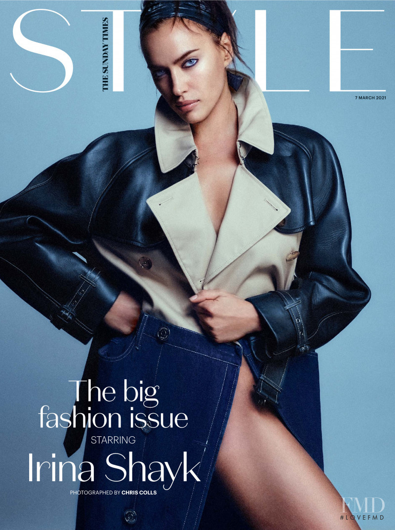 Irina Shayk featured on the The Sunday Times Style cover from March 2021
