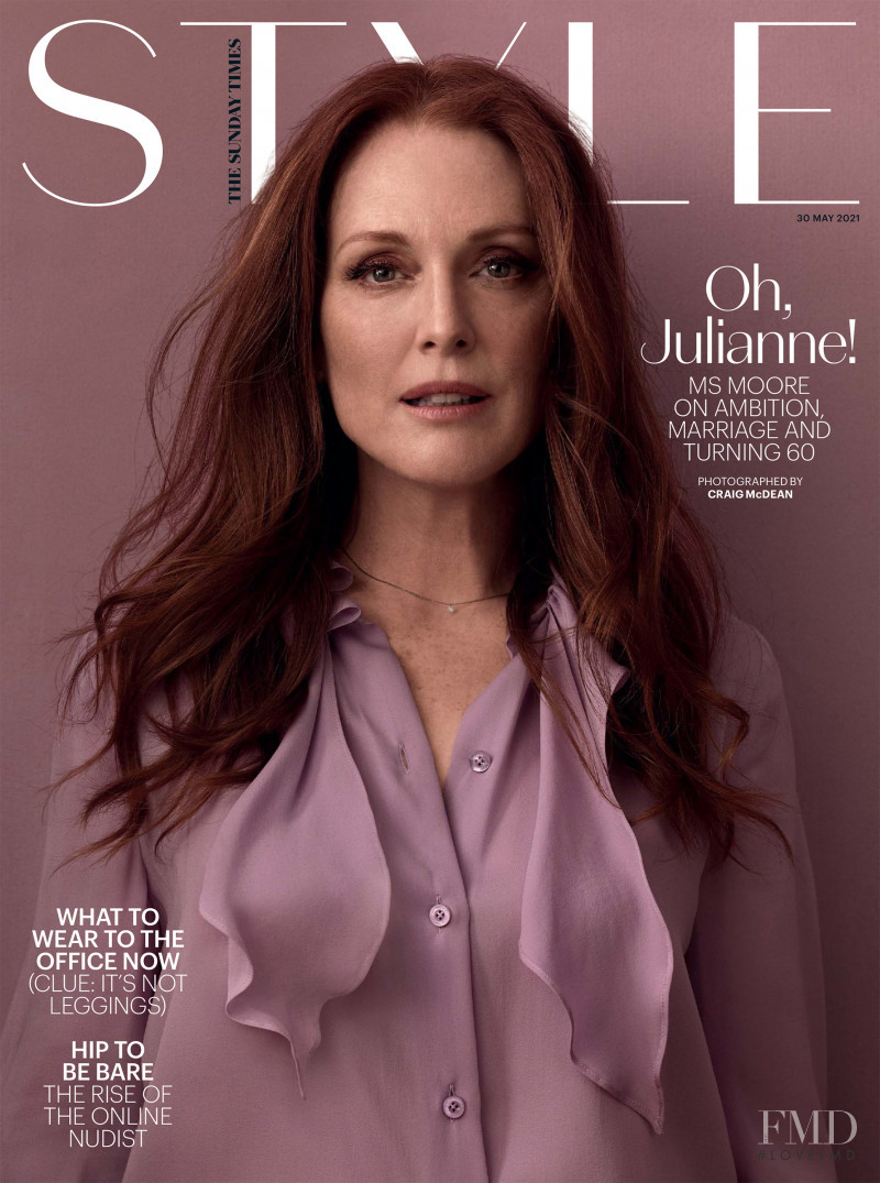 Julianne Moore featured on the The Sunday Times Style cover from May 2021