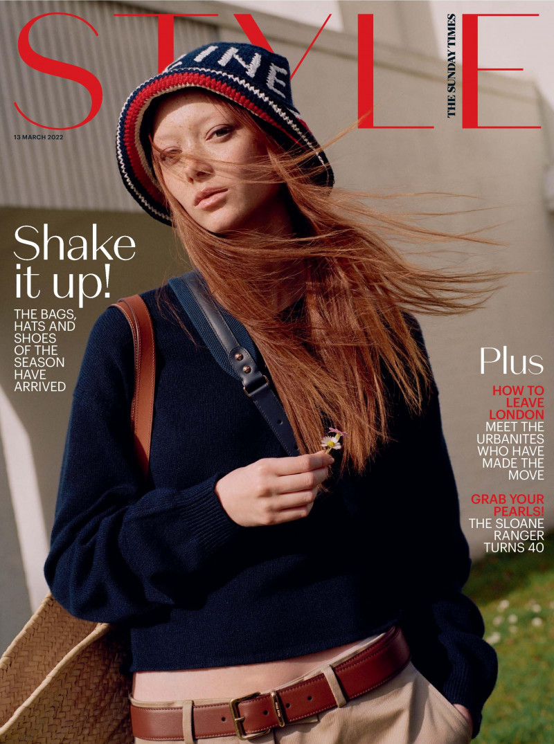 Sara Grace Wallerstedt featured on the The Sunday Times Style cover from March 2022