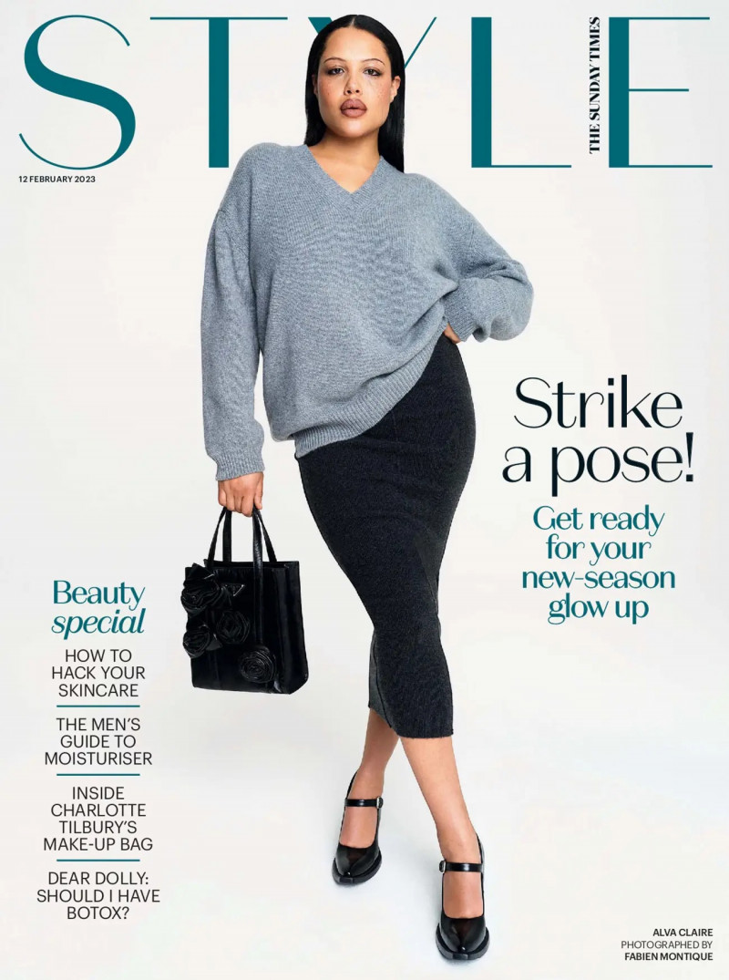 Alva Claire featured on the The Sunday Times Style cover from February 2023