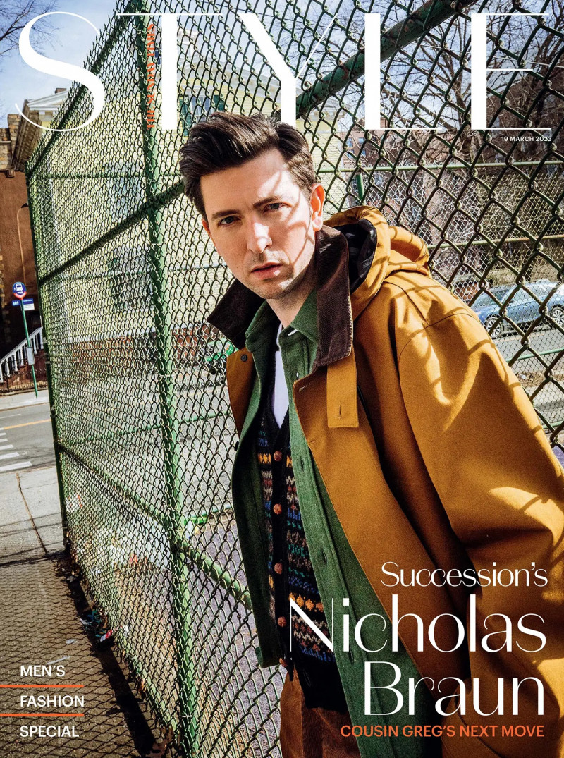 Nicholas Braun featured on the The Sunday Times Style cover from March 2023