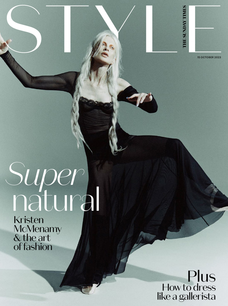 Kristen McMenamy featured on the The Sunday Times Style cover from October 2023