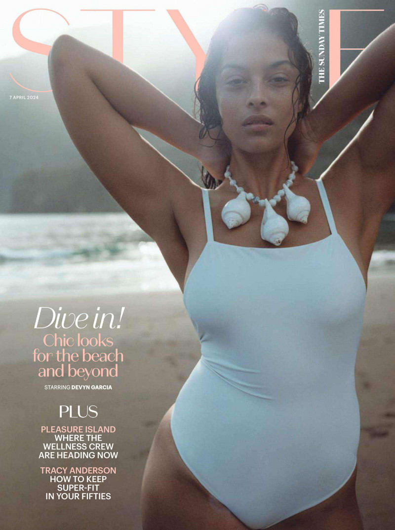 Devyn Garcia featured on the The Sunday Times Style cover from April 2024