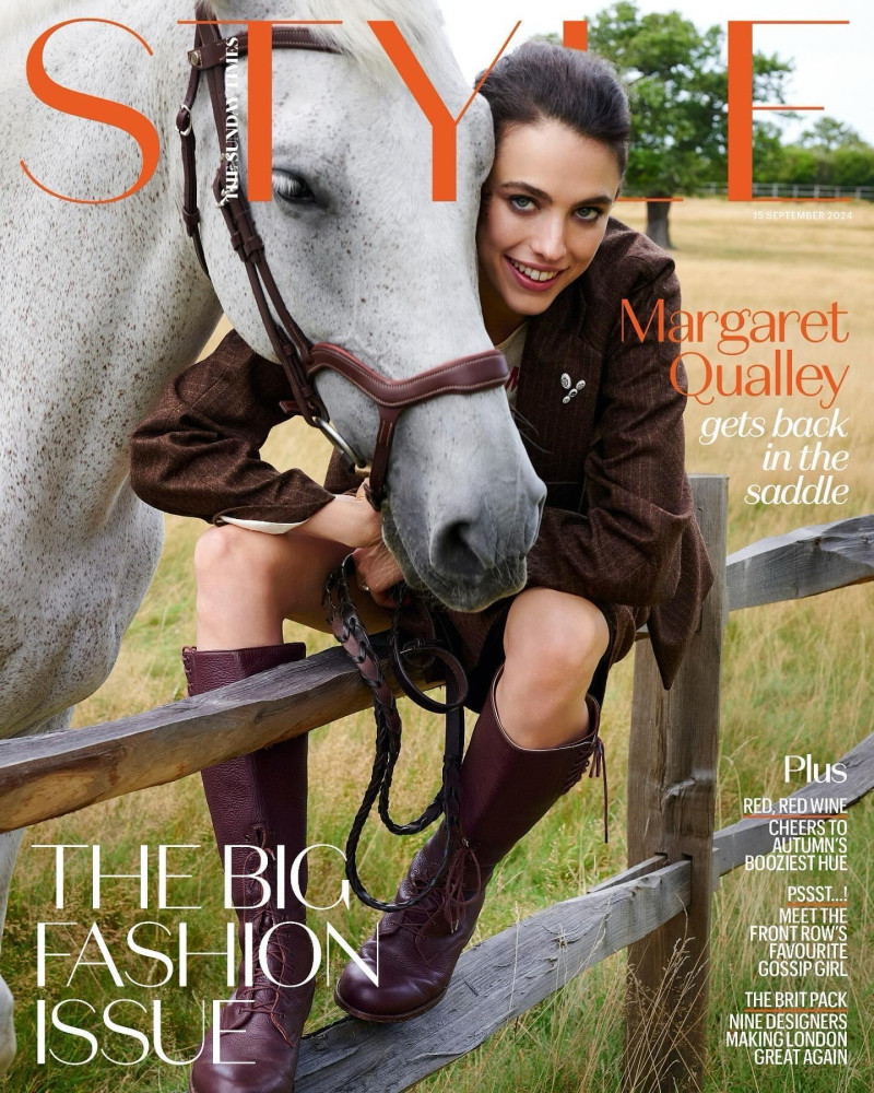 Margaret Qualley featured on the The Sunday Times Style cover from September 2024