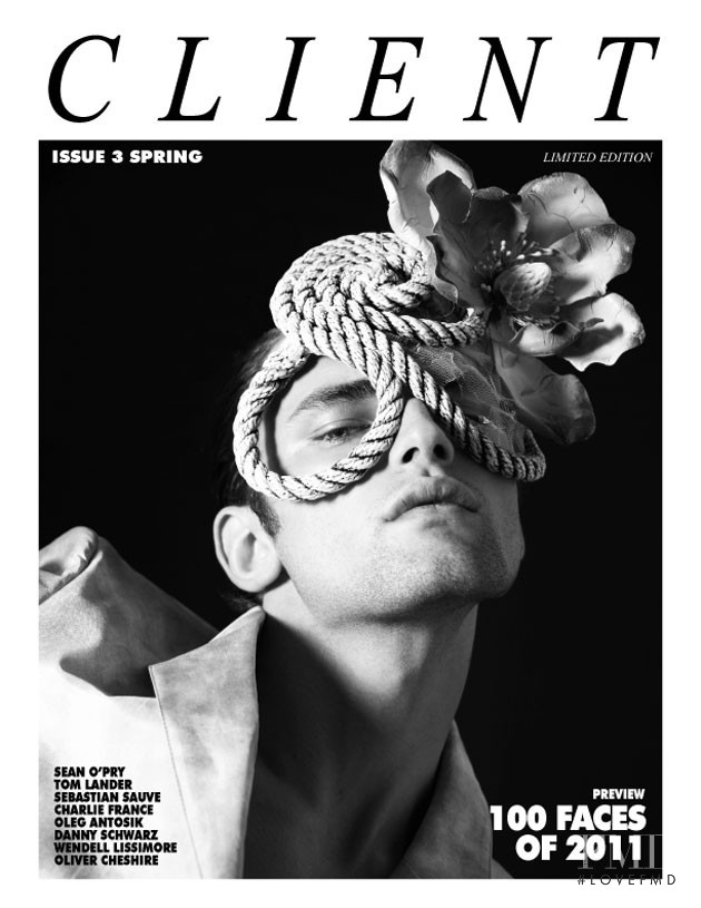 Sean O\'Pry featured on the Client Magazine cover from March 2011