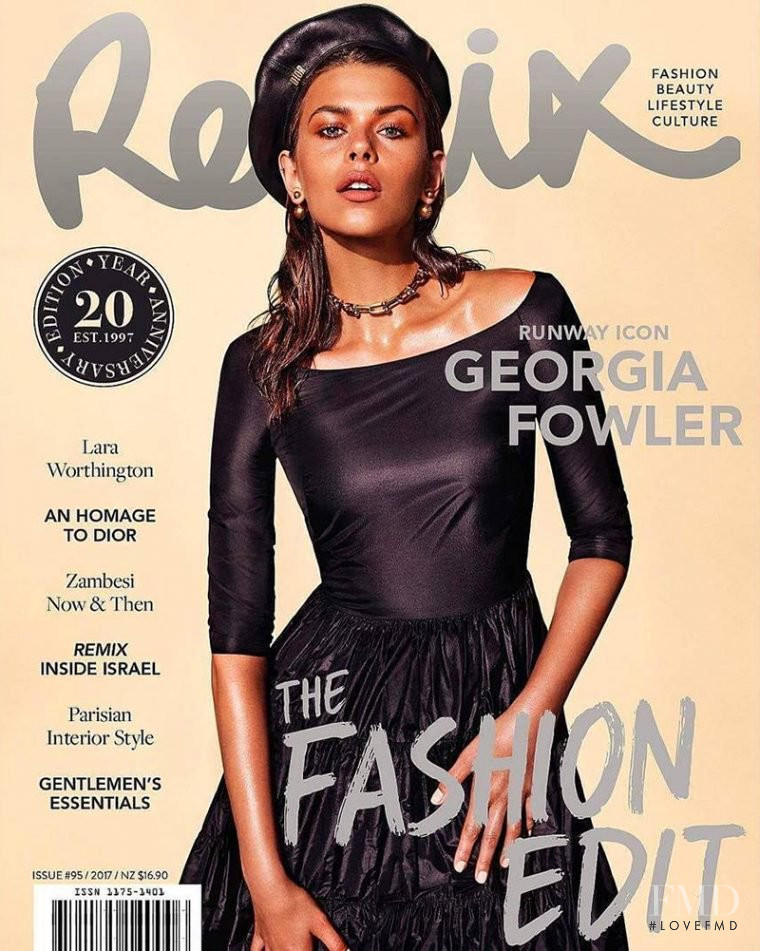 Georgia Fowler featured on the Remix New Zealand cover from September 2017