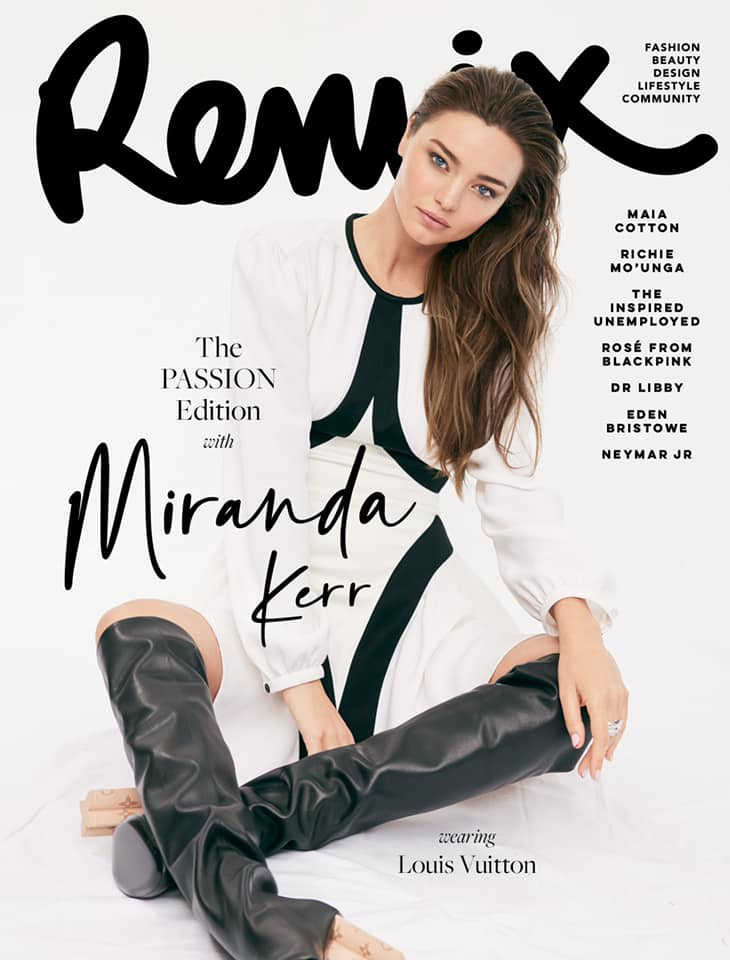 Miranda Kerr featured on the Remix New Zealand cover from July 2021