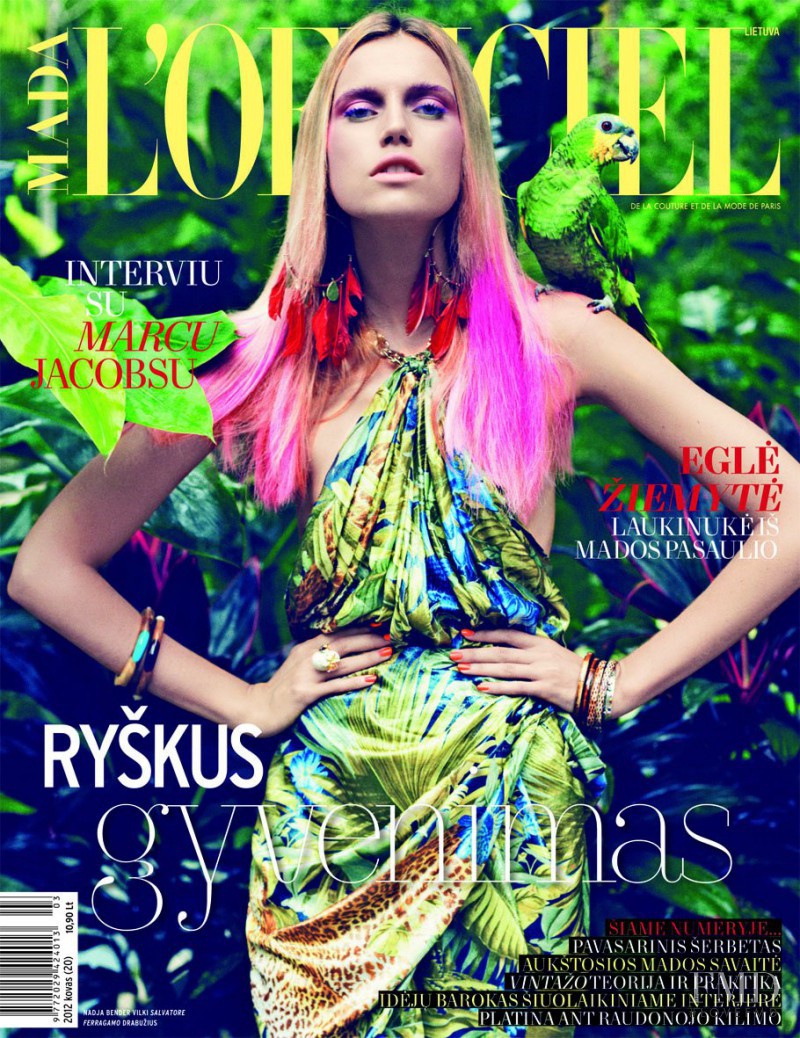 Cato van Ee featured on the L\'Officiel Lithuania cover from March 2012