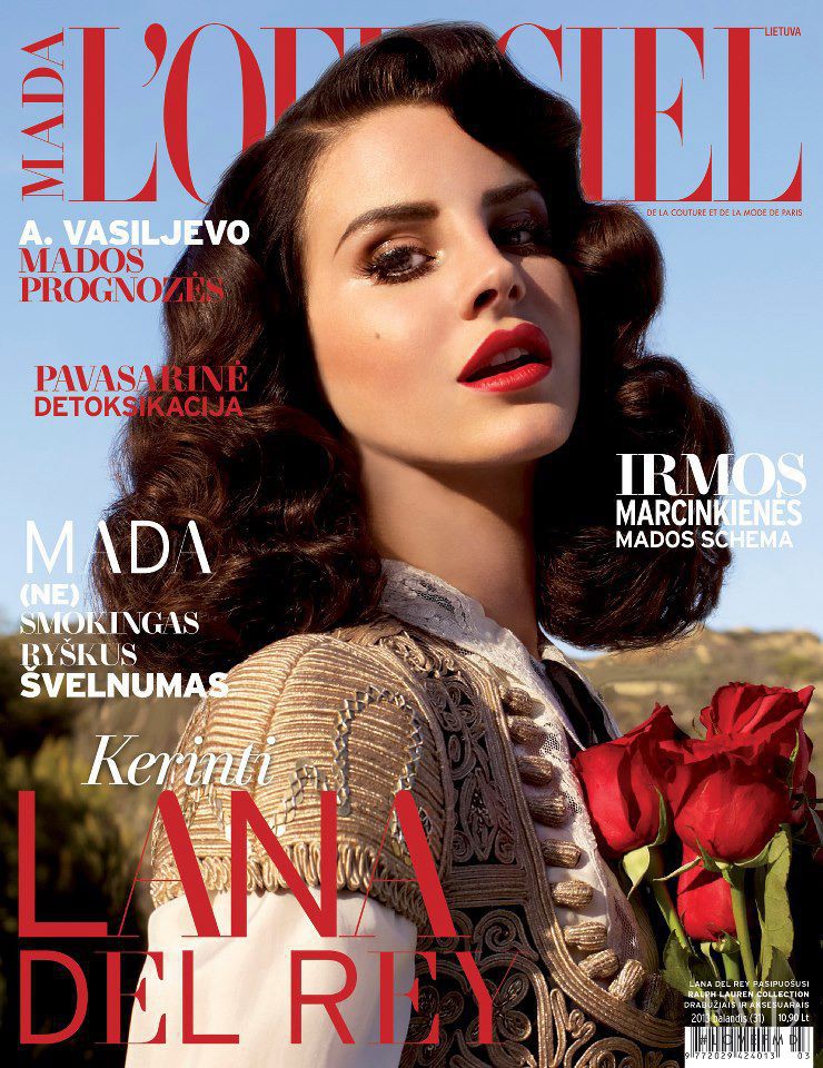 Lana del Rey featured on the L\'Officiel Lithuania cover from April 2013