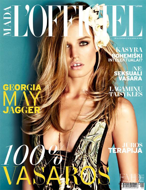 Georgia May Jagger featured on the L\'Officiel Lithuania cover from June 2013