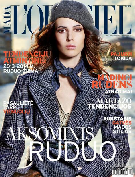 Ruby Aldridge featured on the L\'Officiel Lithuania cover from September 2013