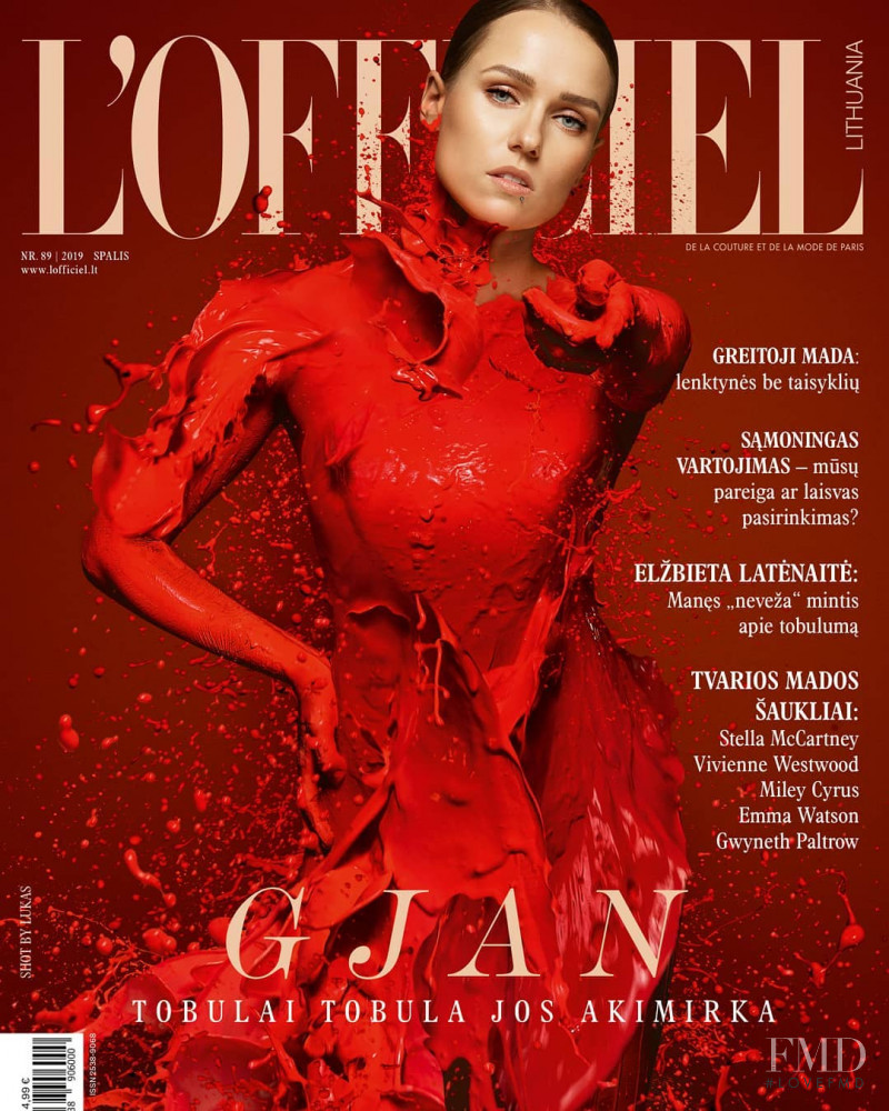 GJan featured on the L\'Officiel Lithuania cover from October 2019