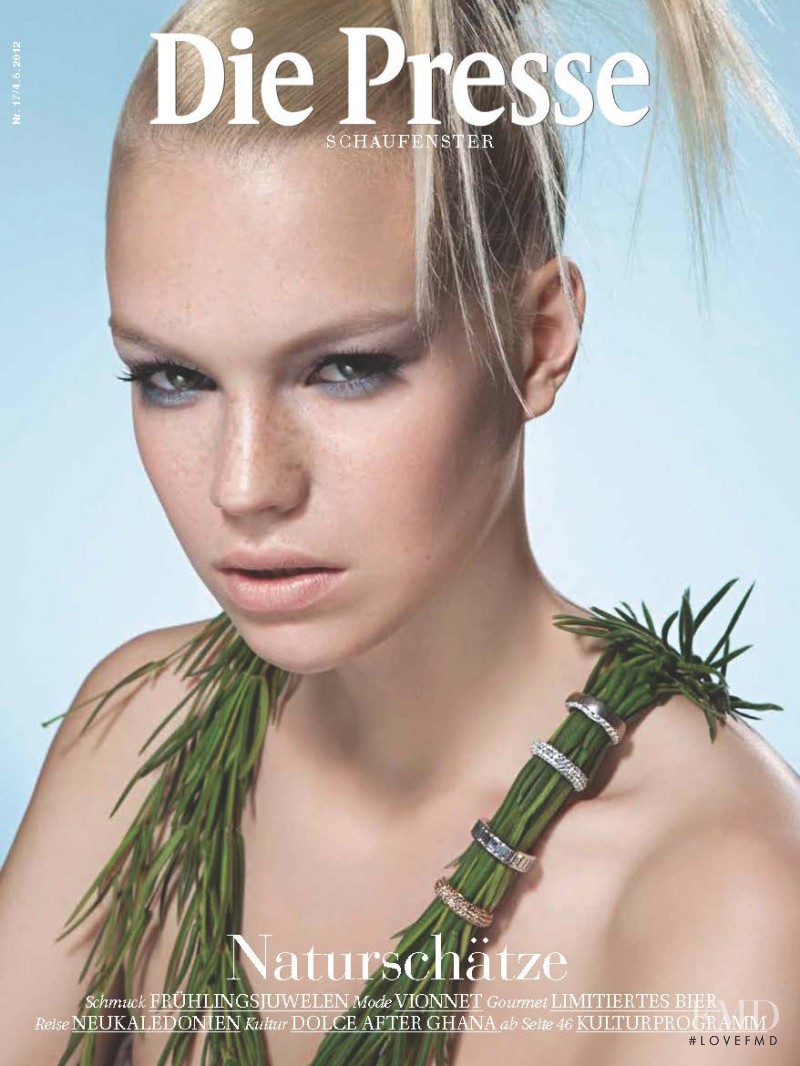 Nadine Leopold featured on the Die Presse Schaufenster cover from April 2012