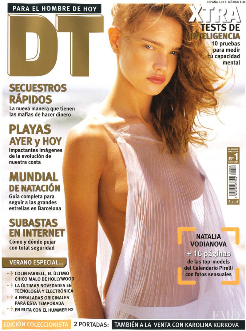 Natalia Vodianova featured on the DT Spain cover from July 2003